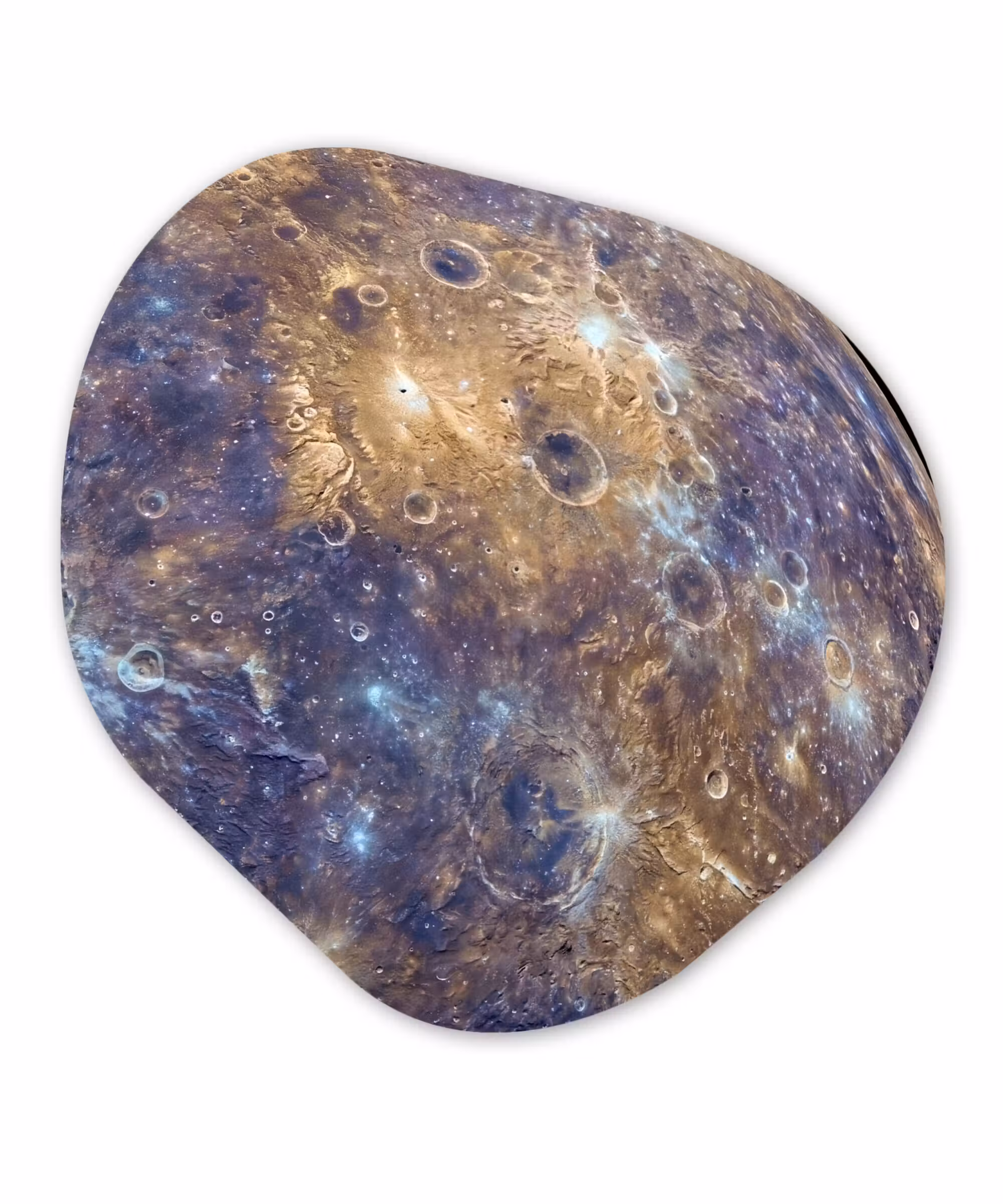 Organisch schilderij - Forex - Planeet - Kraters - Ruimte