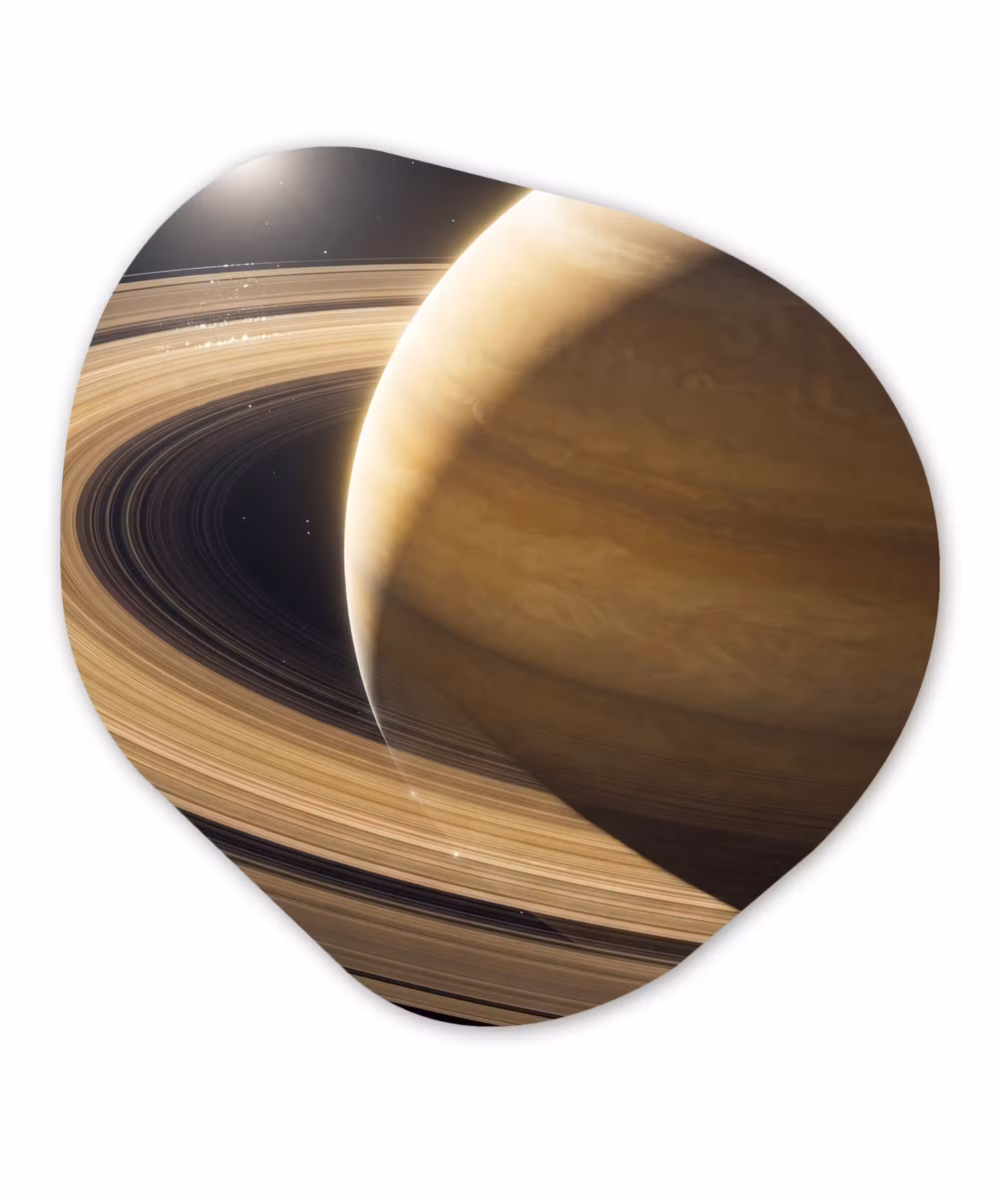 Organisch schilderij - Forex - Planeet - Ringen - Ruimte