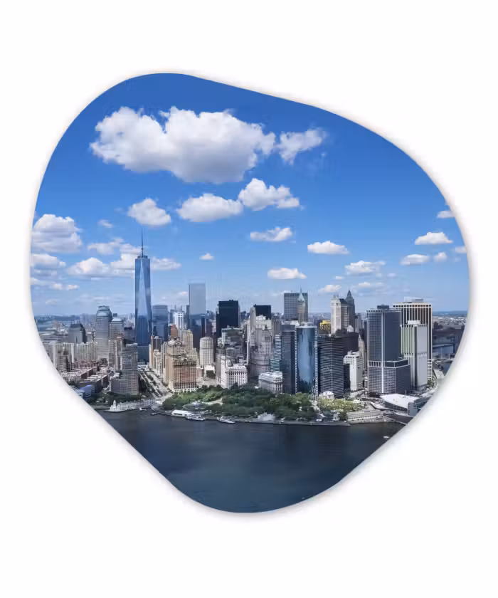 Organische Formen – Aluminium – New York - Manhattan - Skyline