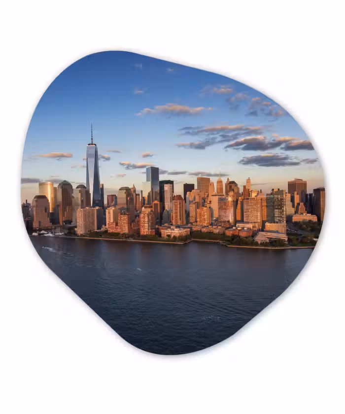 Organische Formen – Aluminium – New York - Skyline - Boot