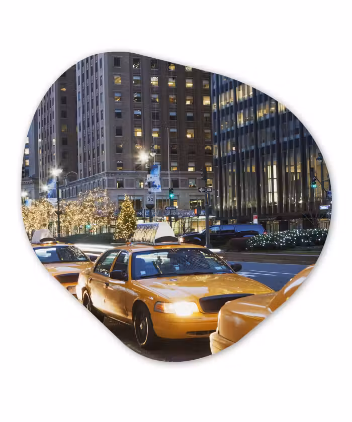 Organische Formen – Aluminium – New York - Taxi - Nacht