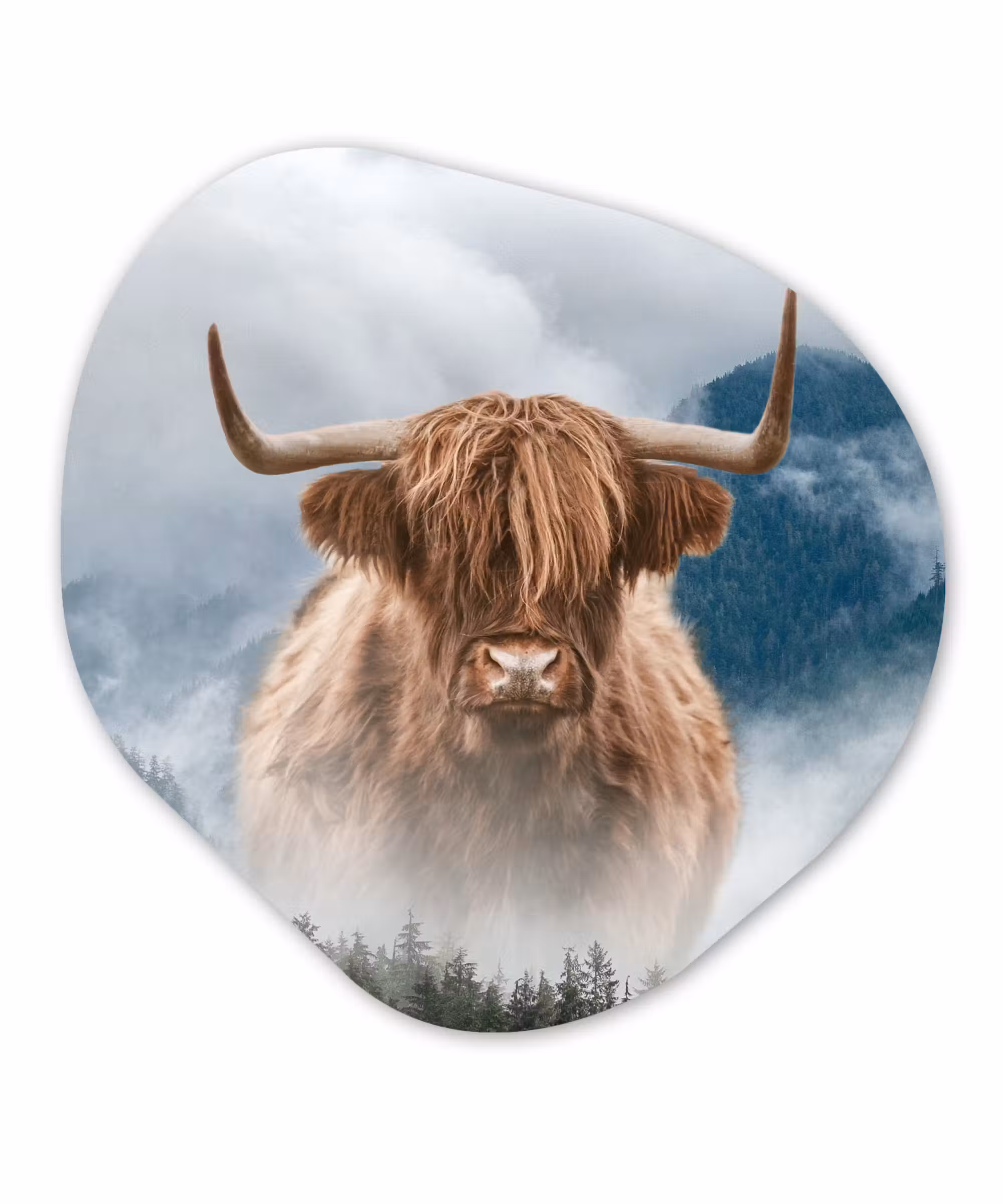 Organische Formen – Aluminium – Schotse hooglander - Mist - Berg