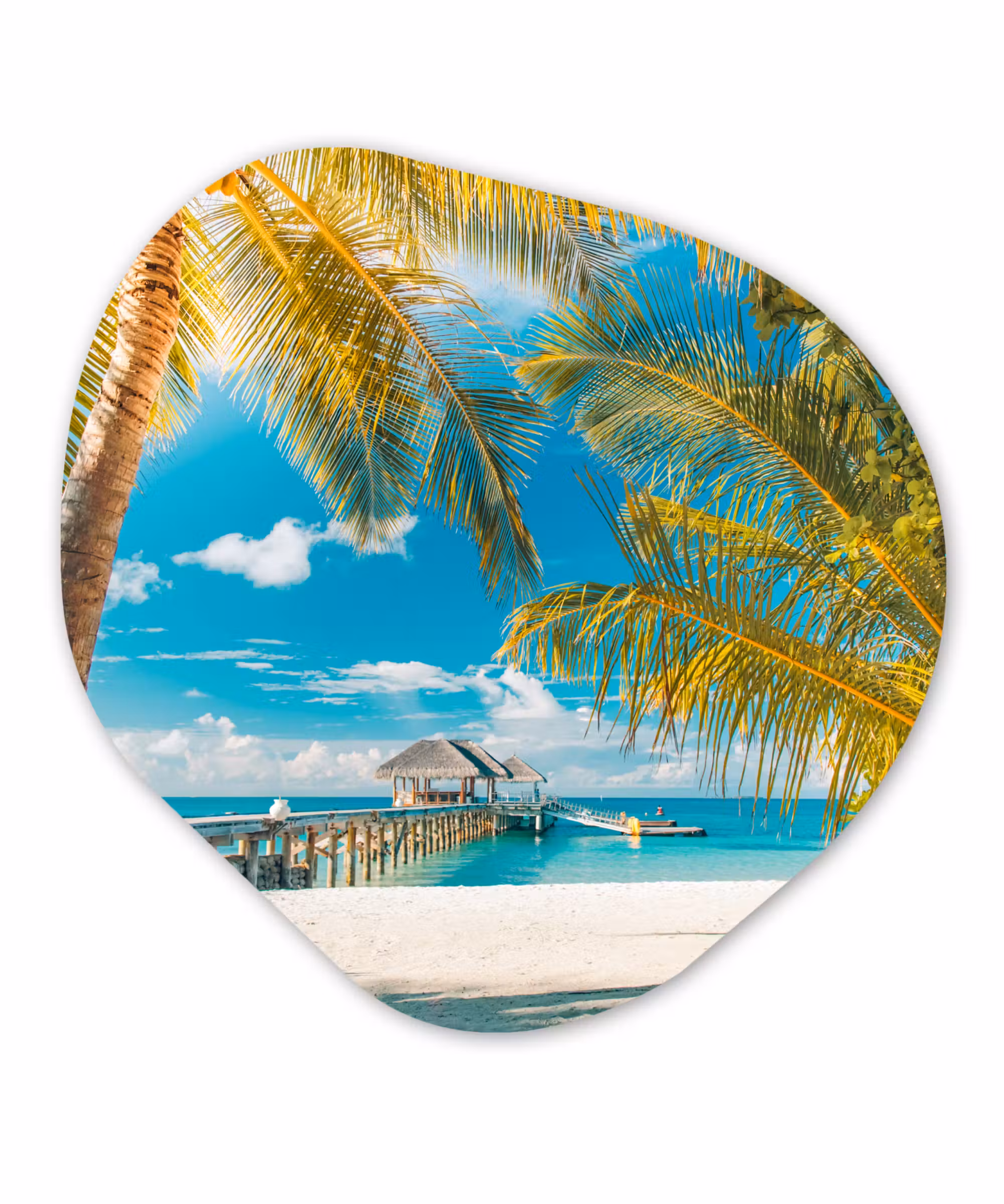 Organische Formen – Aluminium – Tropisch - Strand - Palmboom