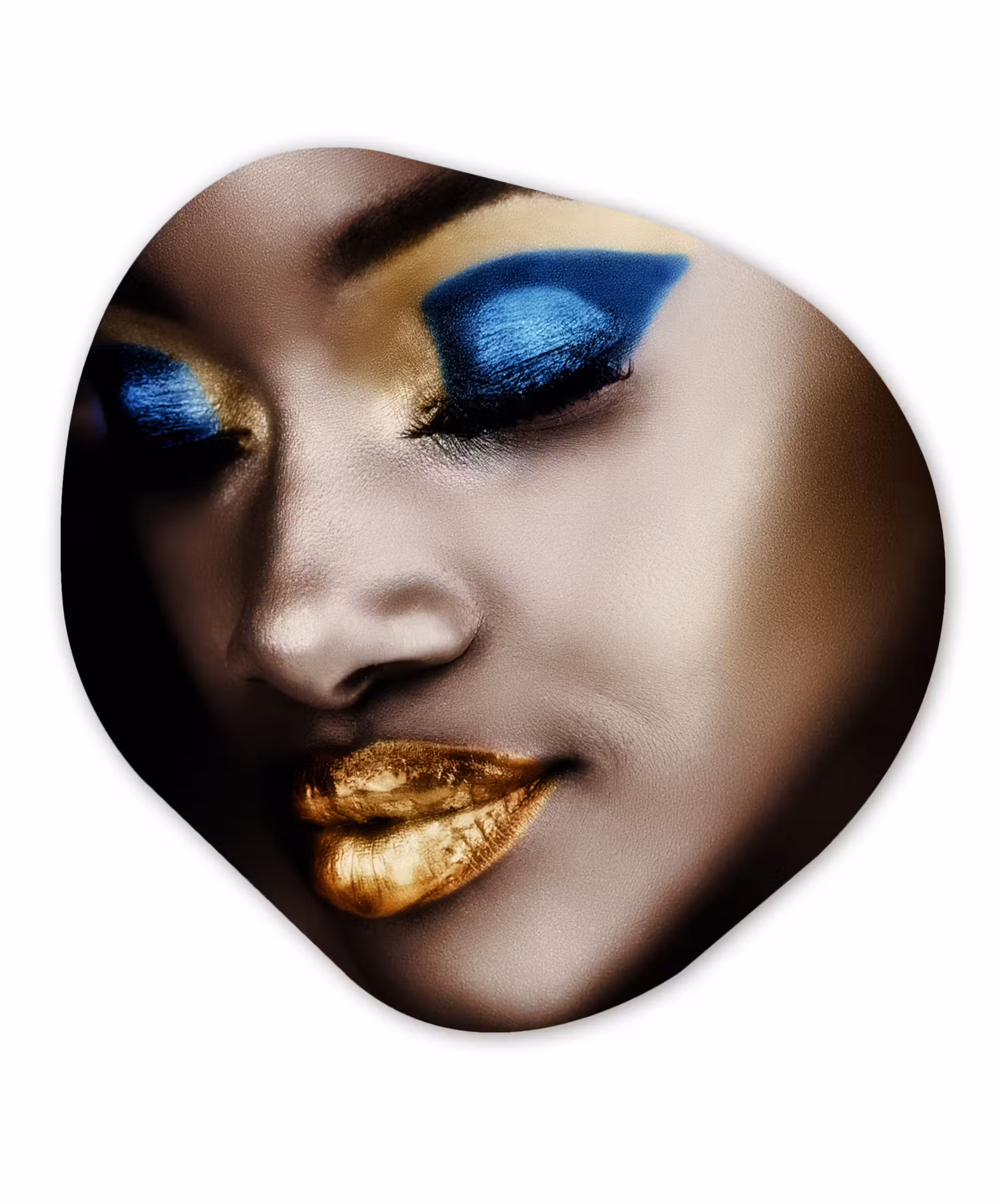 Organische Formen – Aluminium – Vrouw - Goud - Lippenstift