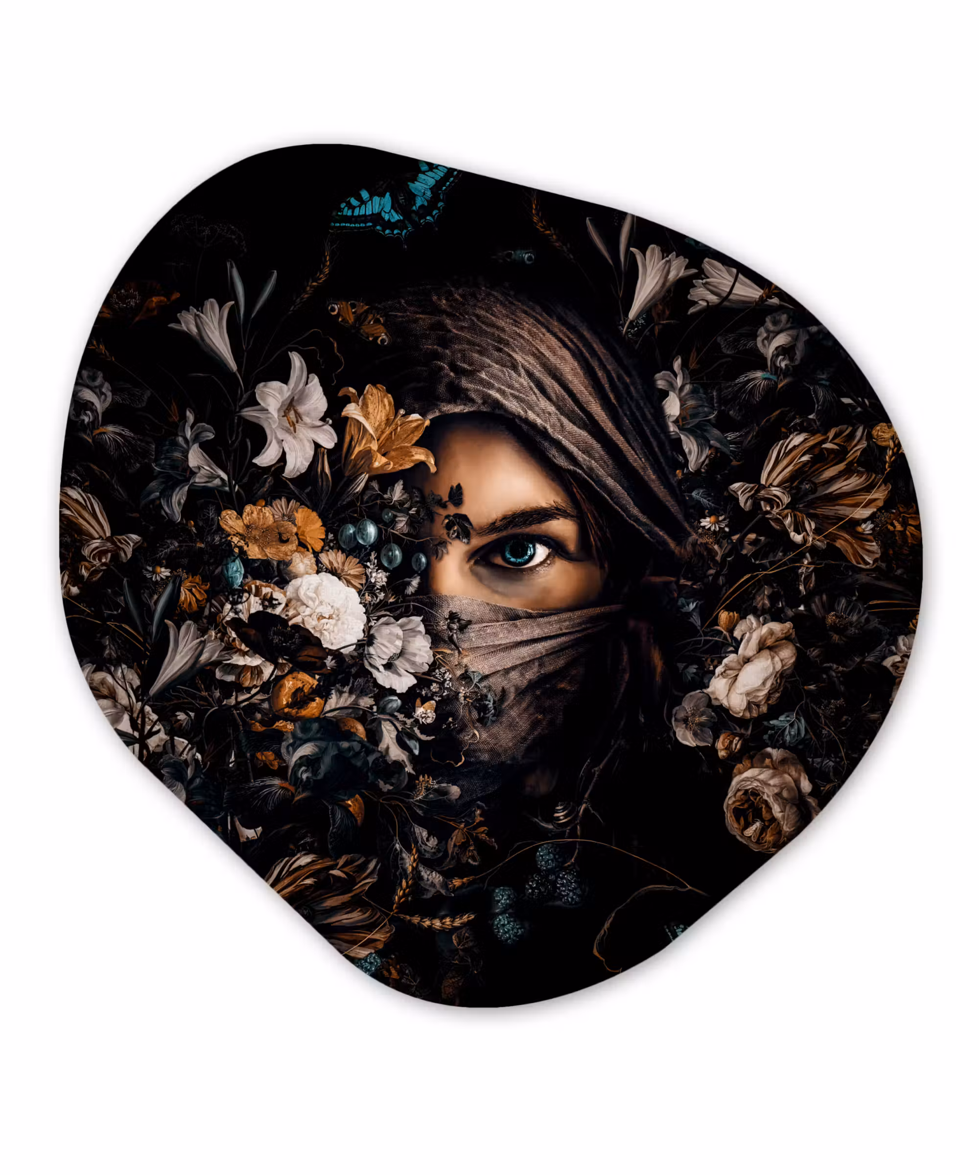 Organische Formen – Aluminium – Vrouw - Luxe - Bloemen - Vlinder - Portret