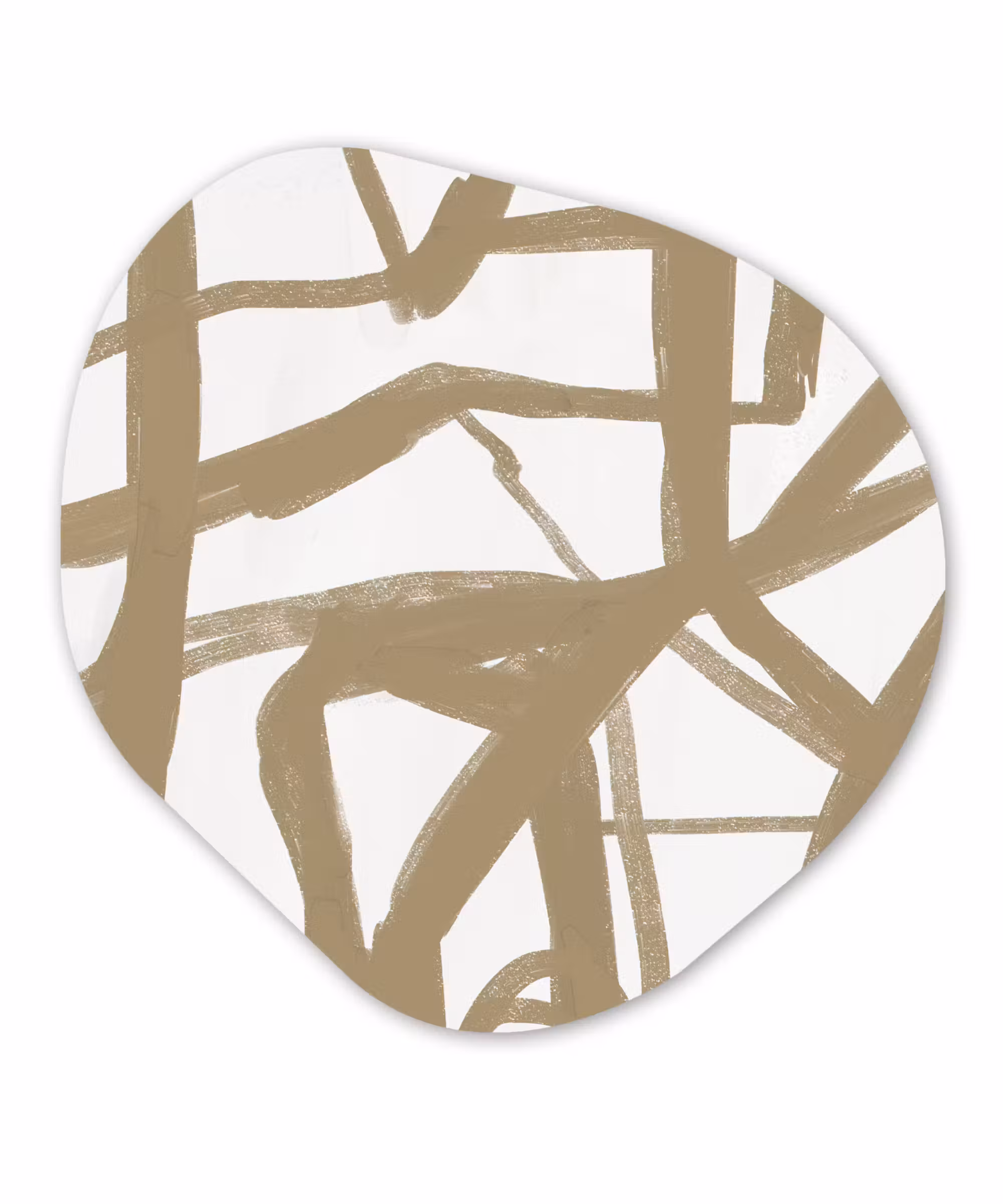 Organische Formen – Aluminium – Wit - Bruin - Abstract
