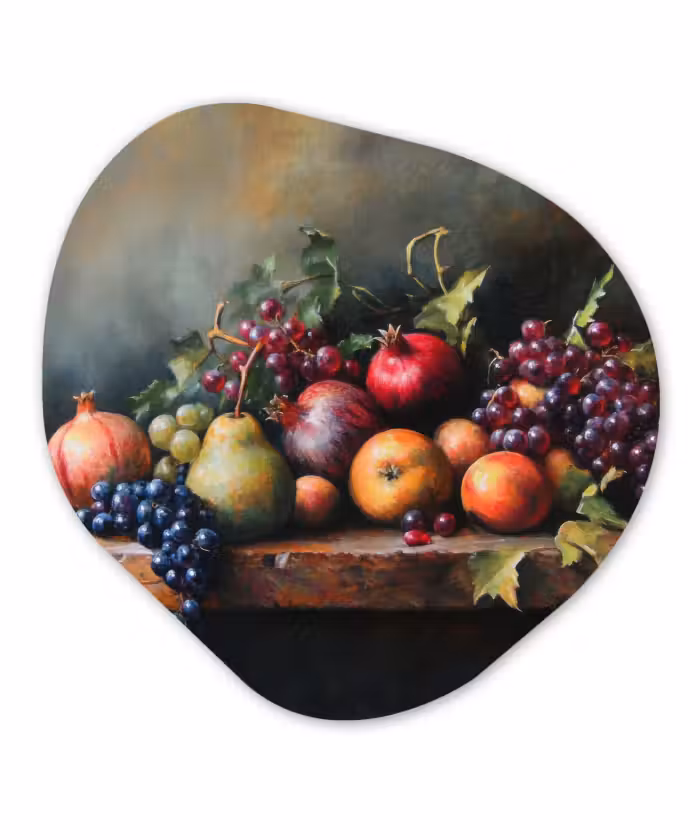 Organisch schilderij - Glas - Rustiek - Stilleven - Fruit