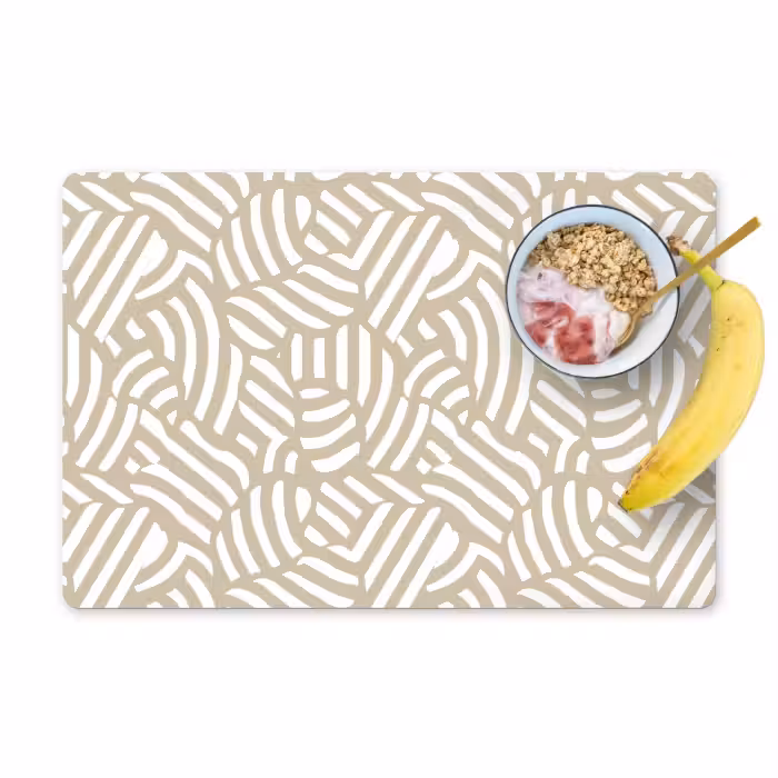 Placemat - 6 stuks - Abstract - Modern - Beige