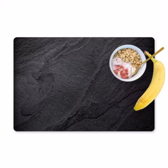 Placemat - 6 stuks - Beton - Zwart - Industrieel