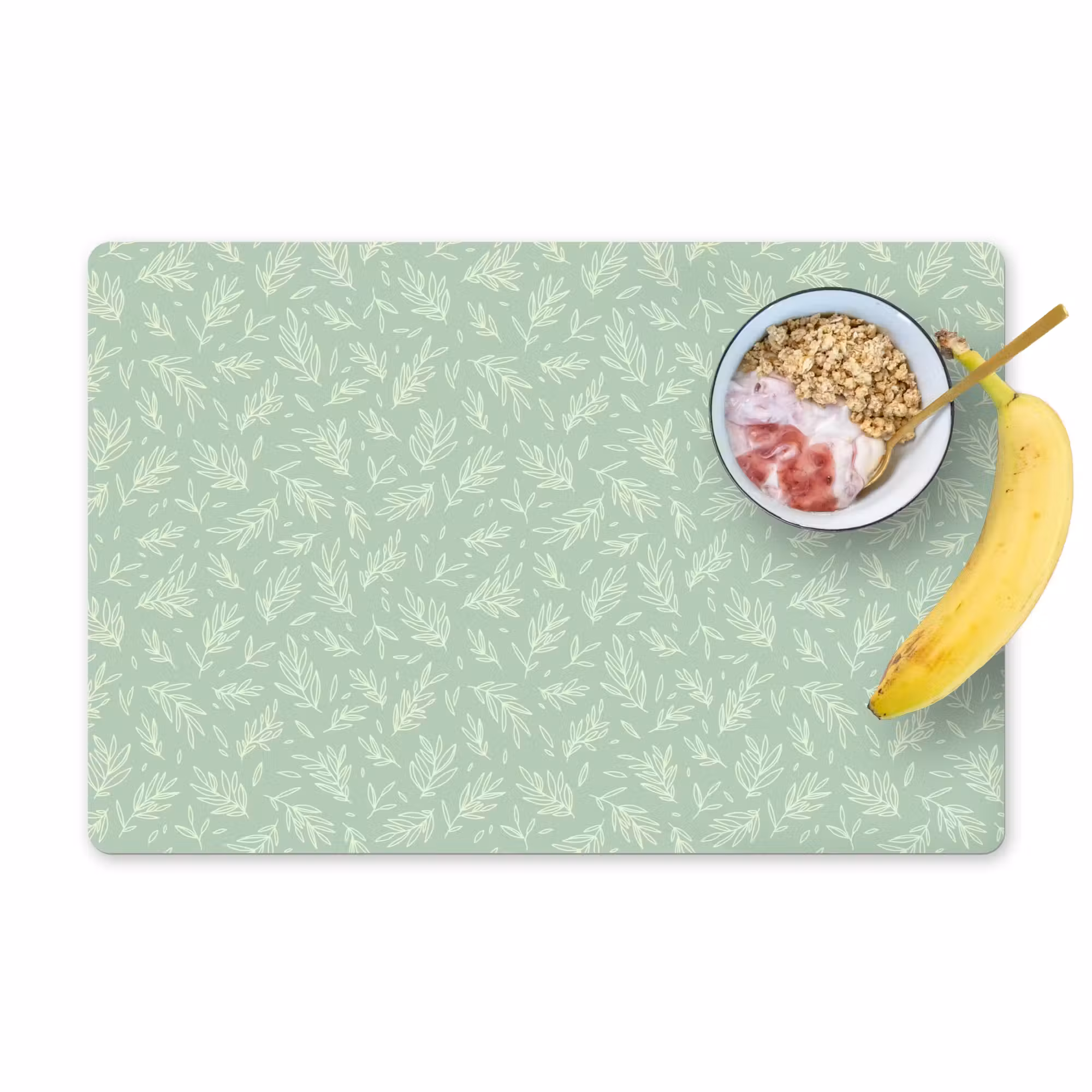 Placemat - 6 stuks - Bladeren - Planten - Groen - Kind - Patroon