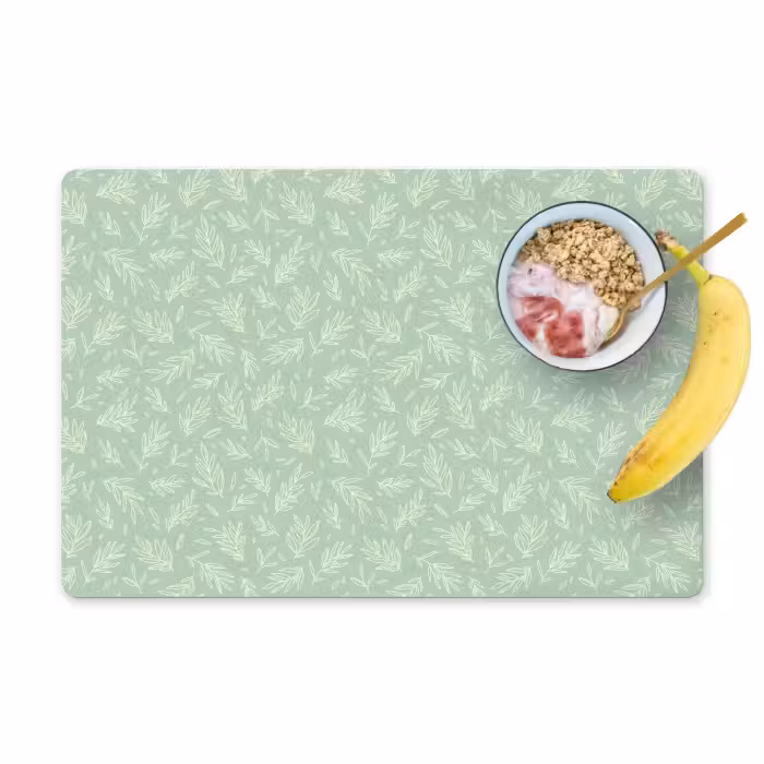 Placemat - 6 stuks - Bladeren - Planten - Groen - Kind - Patroon
