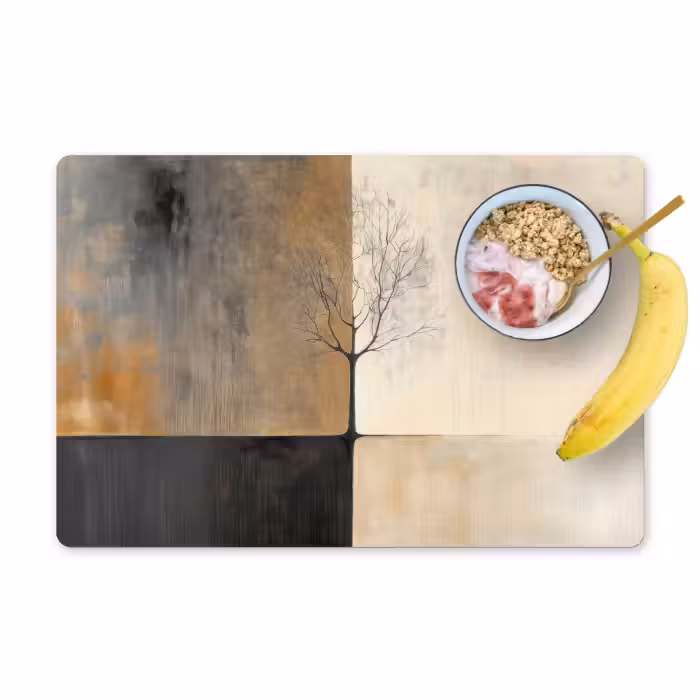 Placemat - 6 stuks - Boom - Vlakken - Takken - Kleurverloop