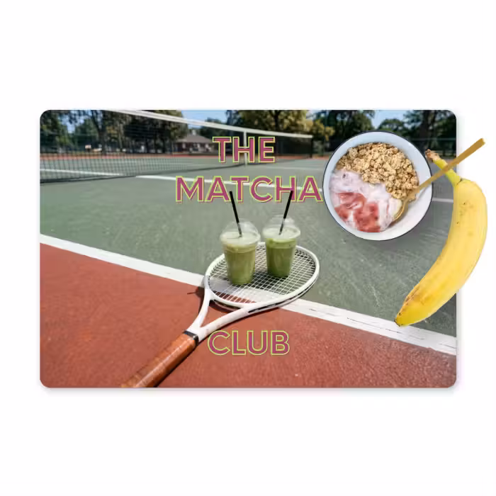 Placemat - 6 stuks - Matcha Club - Tennis - Matcha