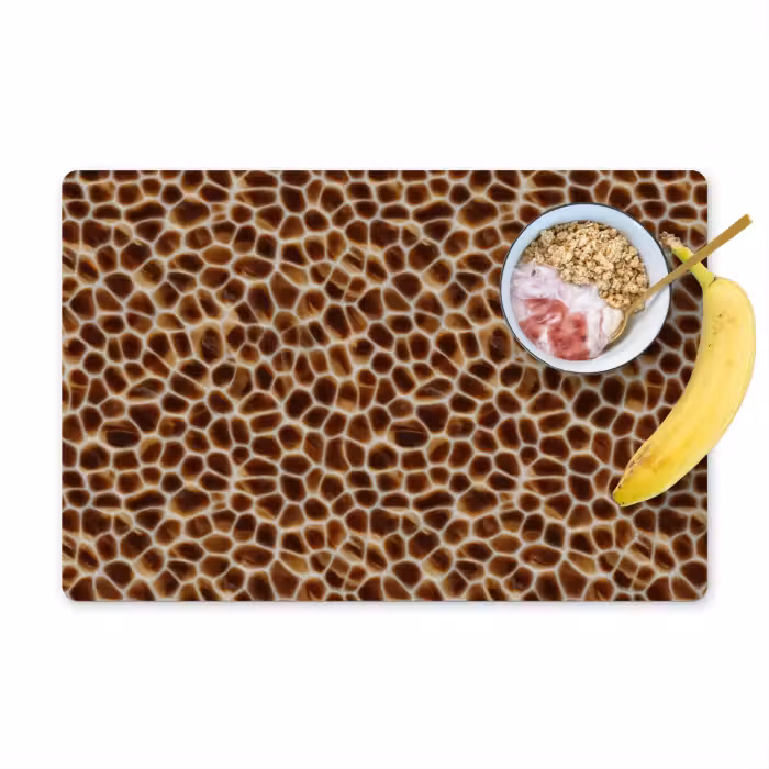 Placemat - 6 stuks - Schildpad - Bruin - Patroon