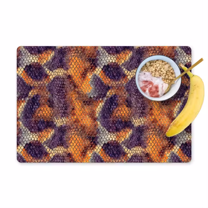 Placemat - 6 stuks - Slang - Kleurrijk - Schubben