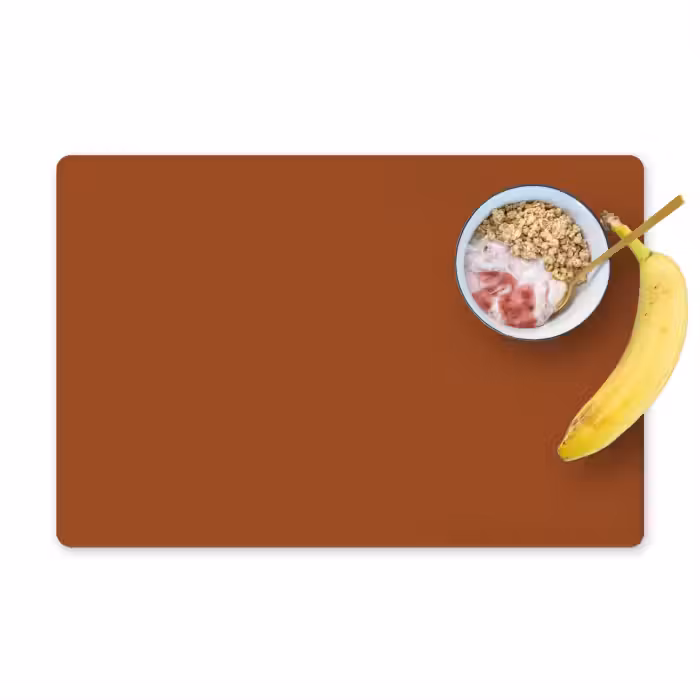 Placemat - 6 stuks - Terracotta - Bruin - Palet - Effen - Kleuren - Kleur