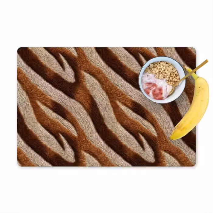 Placemat - 6 stuks - Zebra - Bruin - Patroon