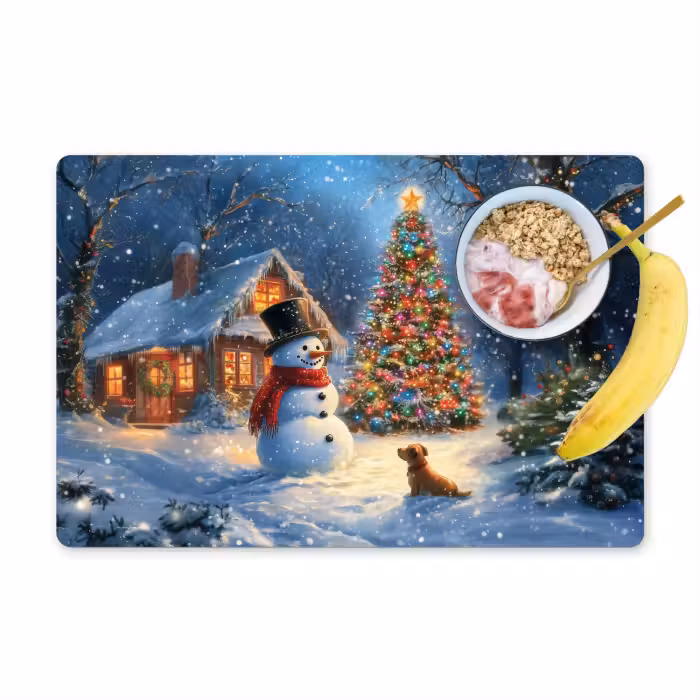 Placemat - 6 stuks - Kerstwonder - Winteravond - Kleurrijk