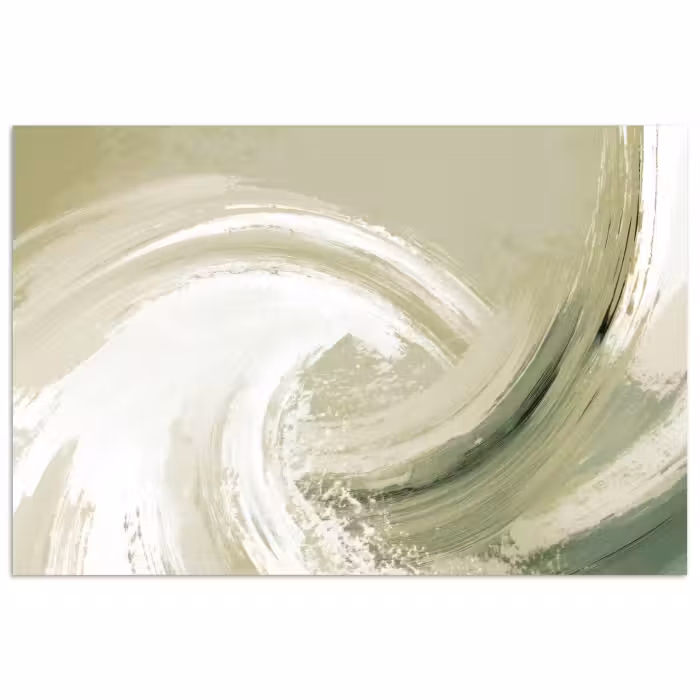 Poster - Abstract - Penseelstreken - Golven - Groen