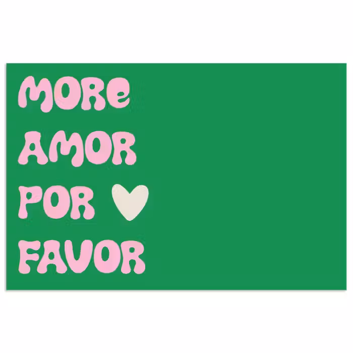 Poster – Amor - Valentijn - Groen - Tekst