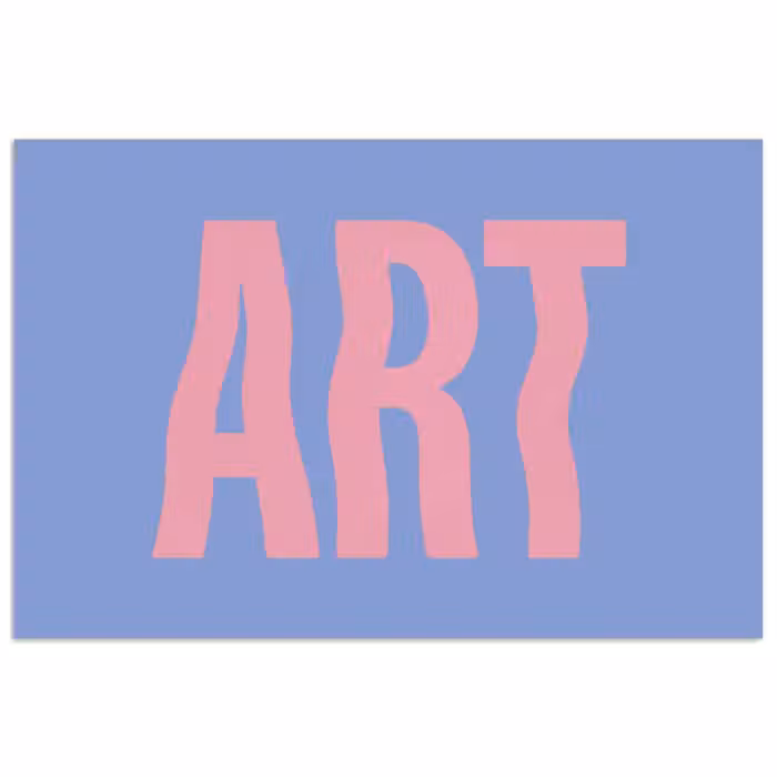 Poster - Art - Roze - Blauw