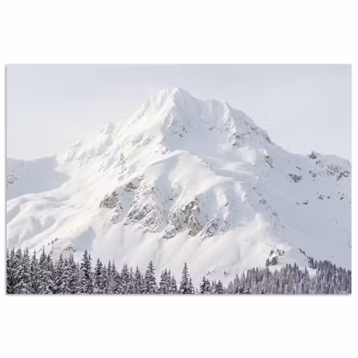 Poster - Berg - Sneeuw - Winter - Natuur - Wit