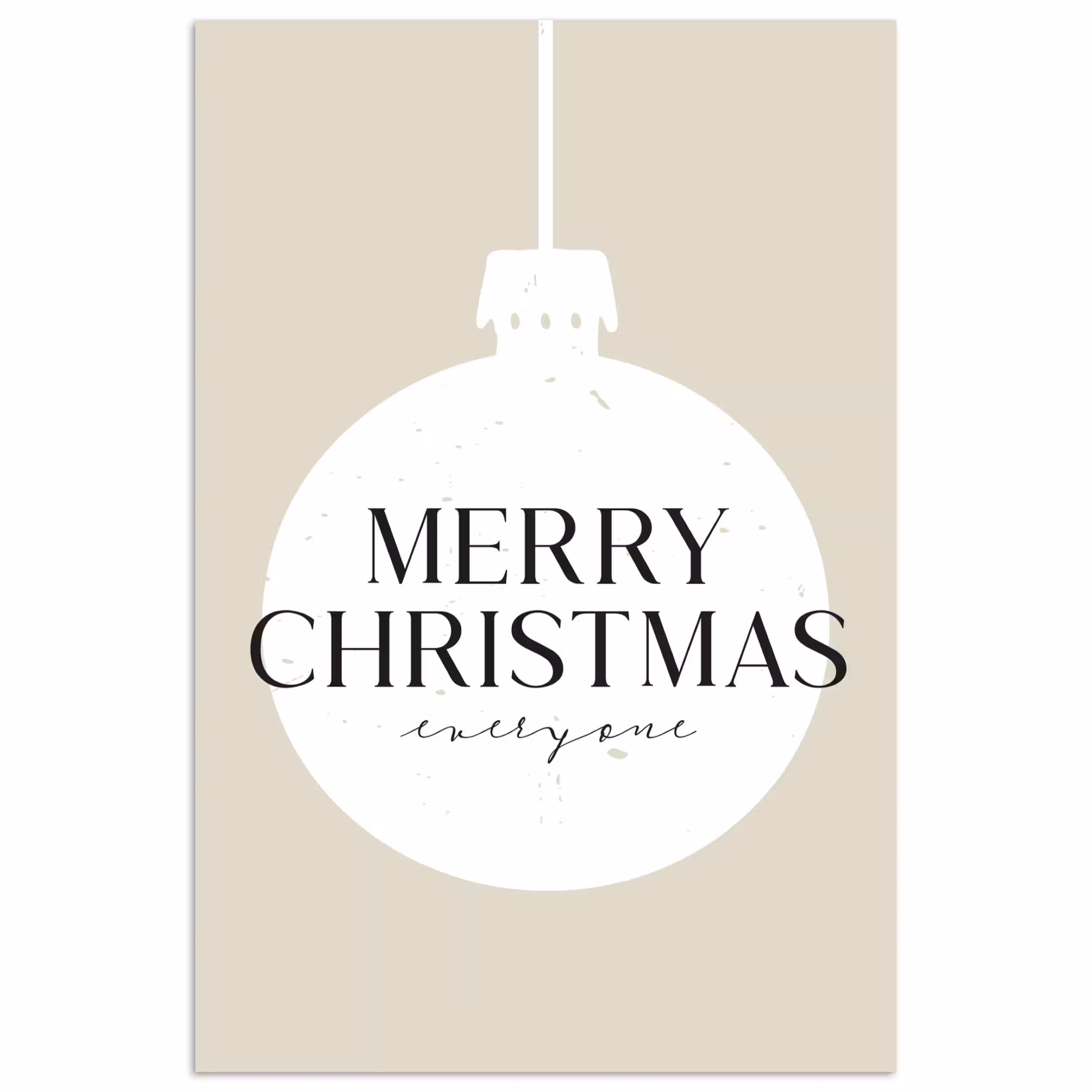 Poster – Christmas - Kerstballen - Japandi - Witte kerstballen