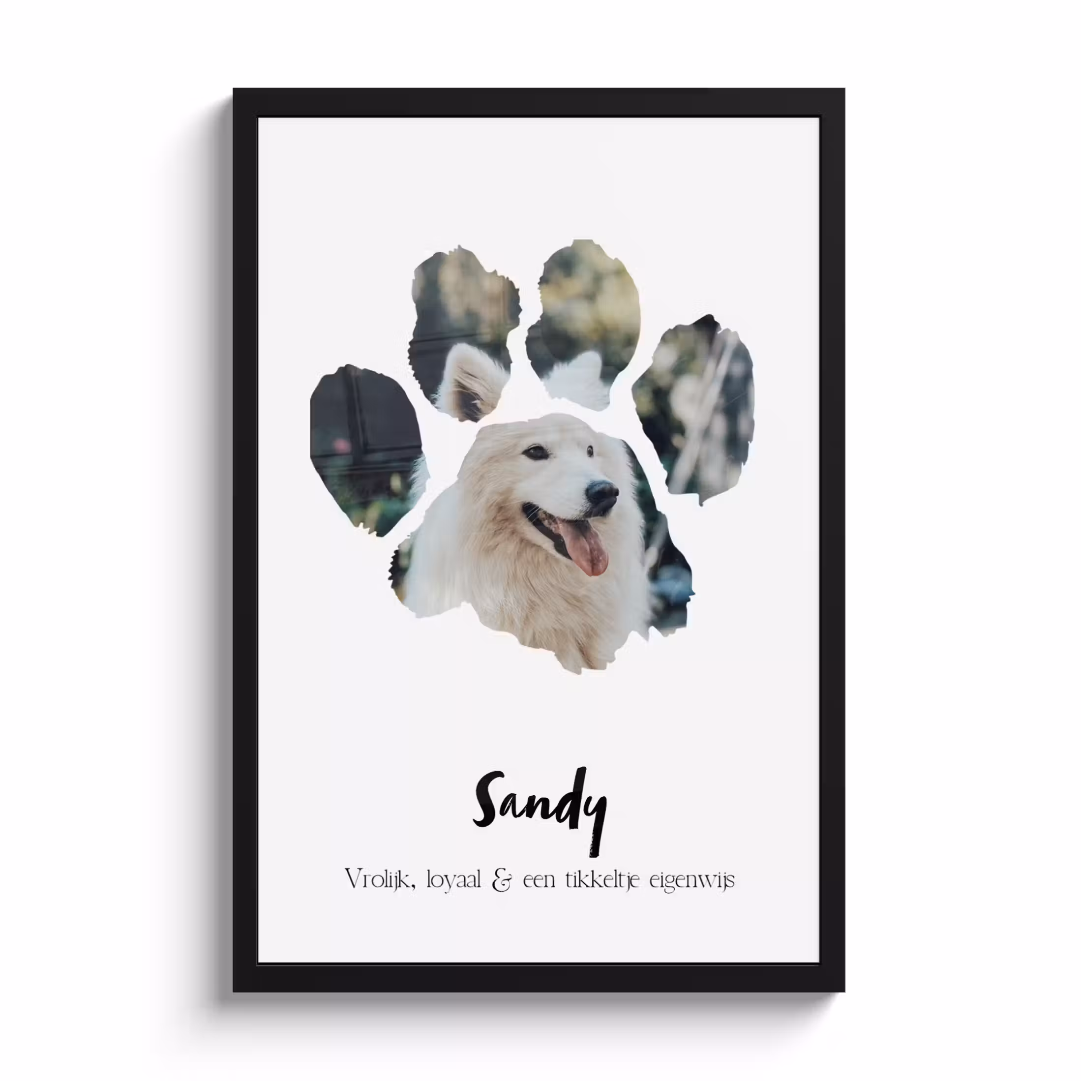 Foto in lijst - Dierenpootje