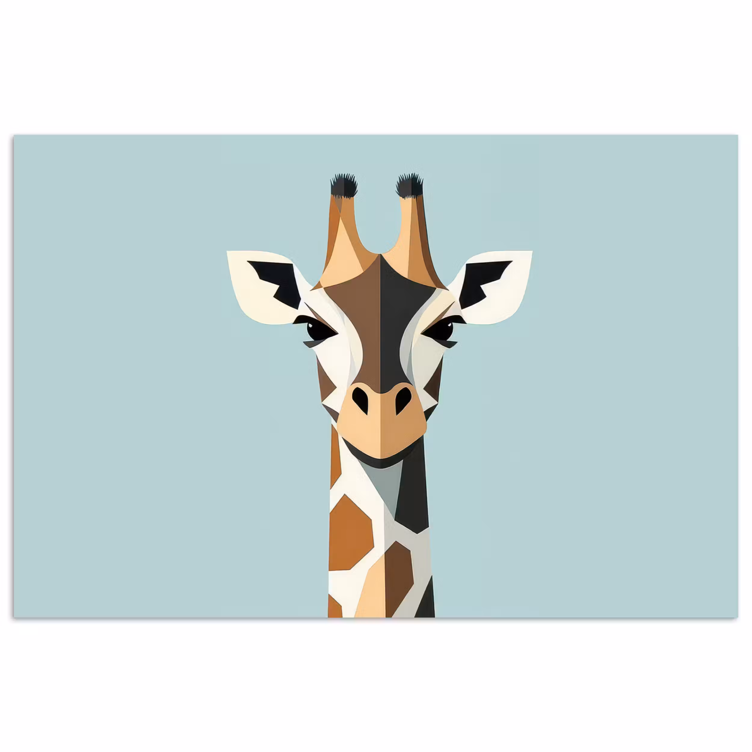 Poster – Giraffe - Illustratie - Bruin - Minimalistisch