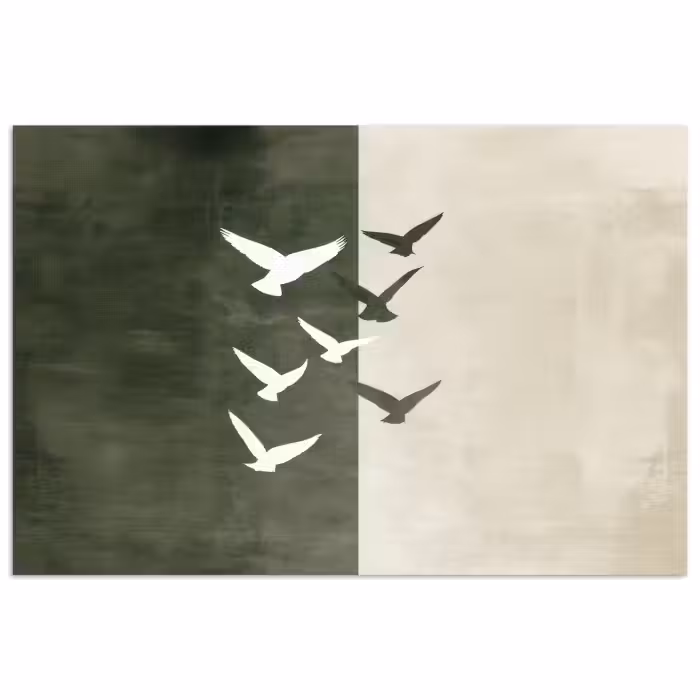 Poster – Japandi - Vogel - Groen