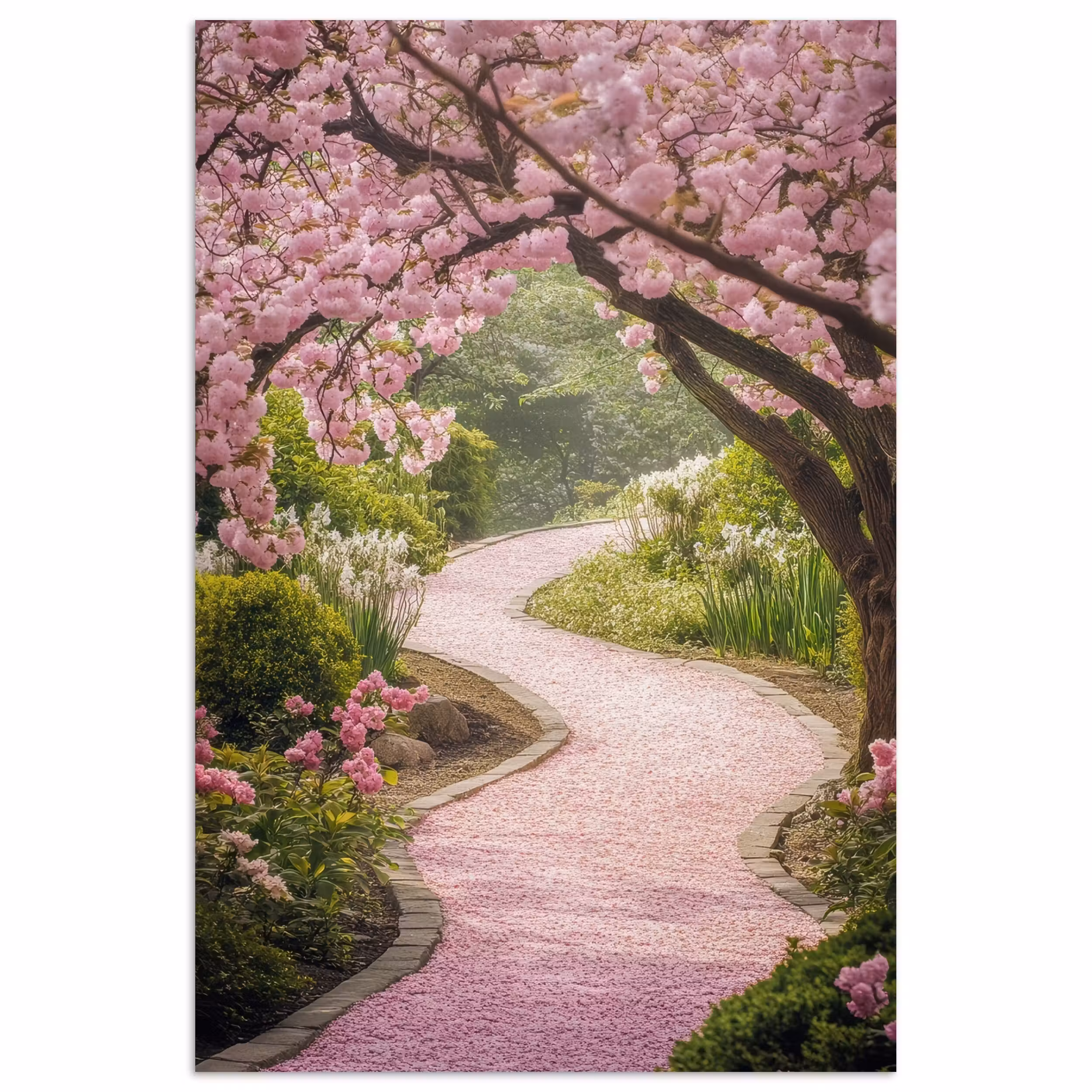 Poster – Kersenbloesem - Natuur - Sakura - Pad - Japanse tuin