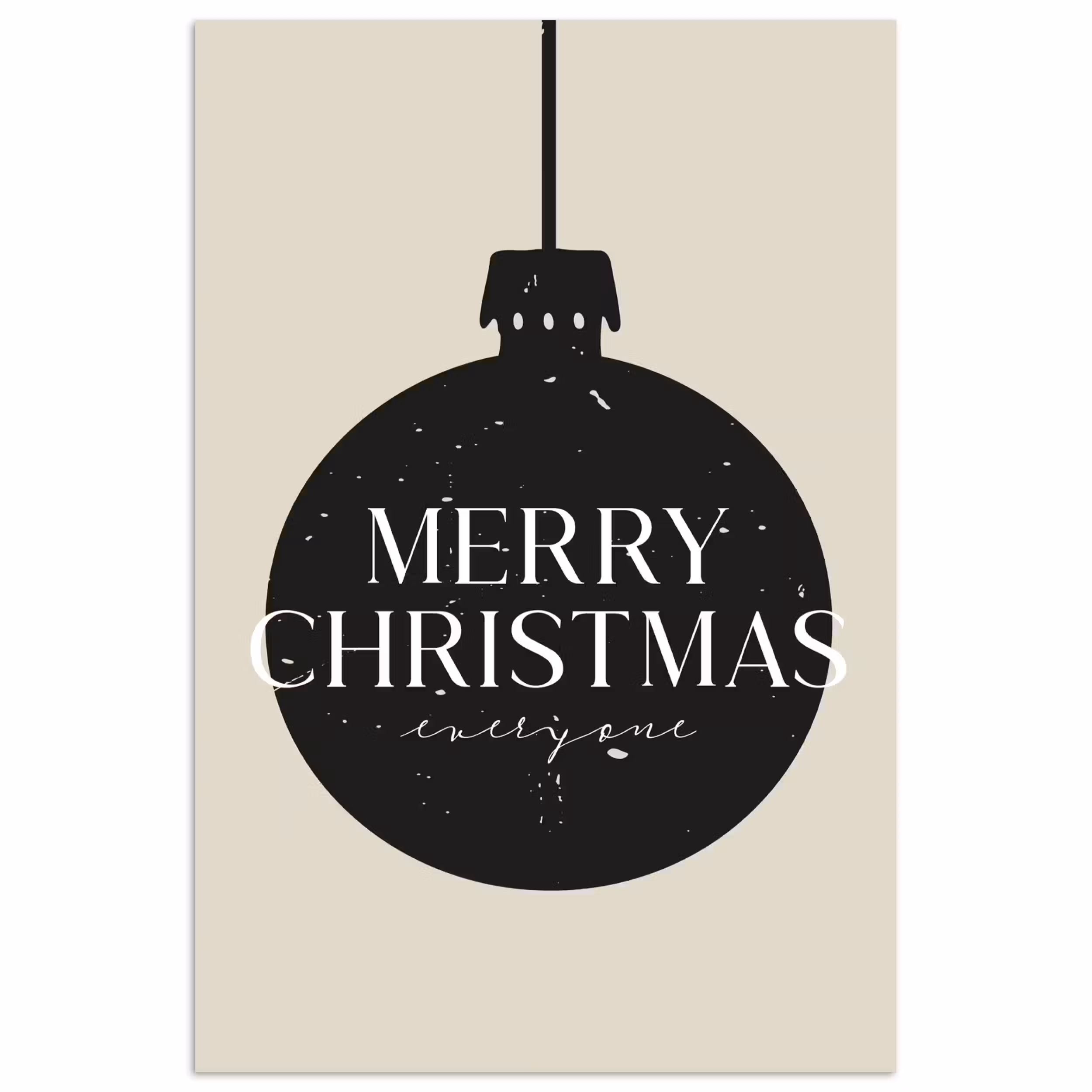 Poster – Kerstballen - Japandi - Christmas - Zwarte kerstballen