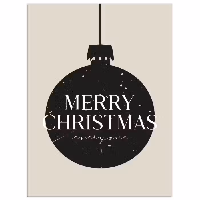 Poster – Kerstballen - Japandi - Christmas - Zwarte kerstballen