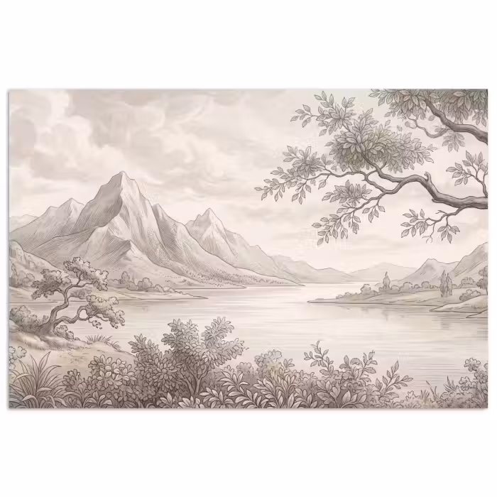 Poster - Landschap - Bergen - Meer - Natuur
