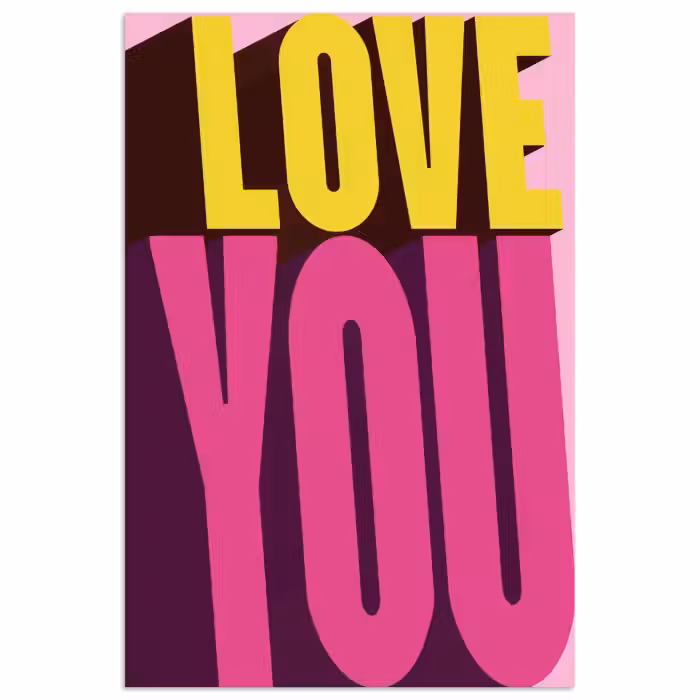 Poster - Love - Tekst - Roze - Valentijn