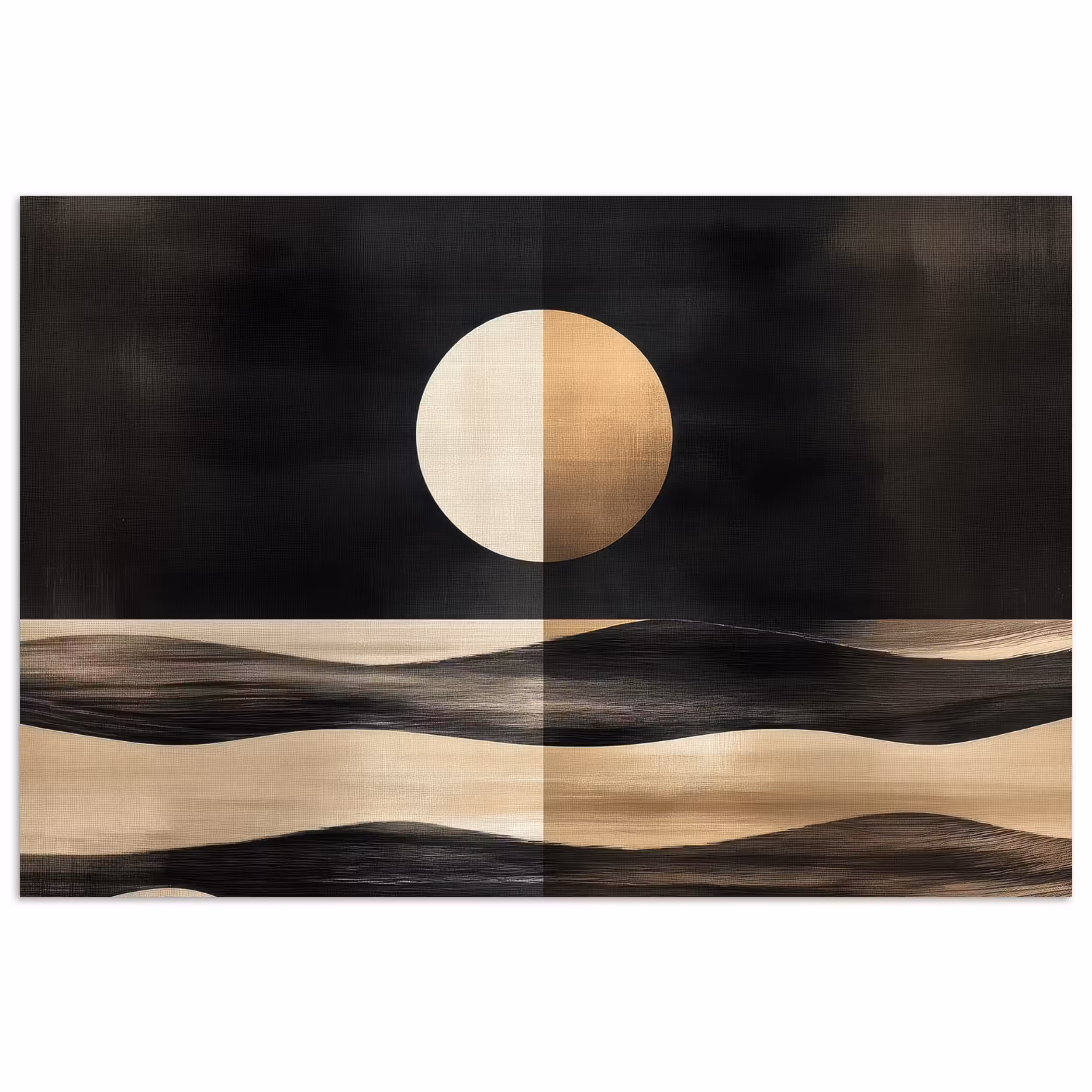 Poster – Maan - Cirkel - Goud