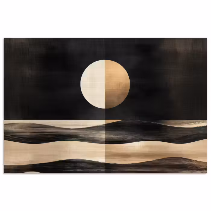 Poster – Maan - Cirkel - Goud