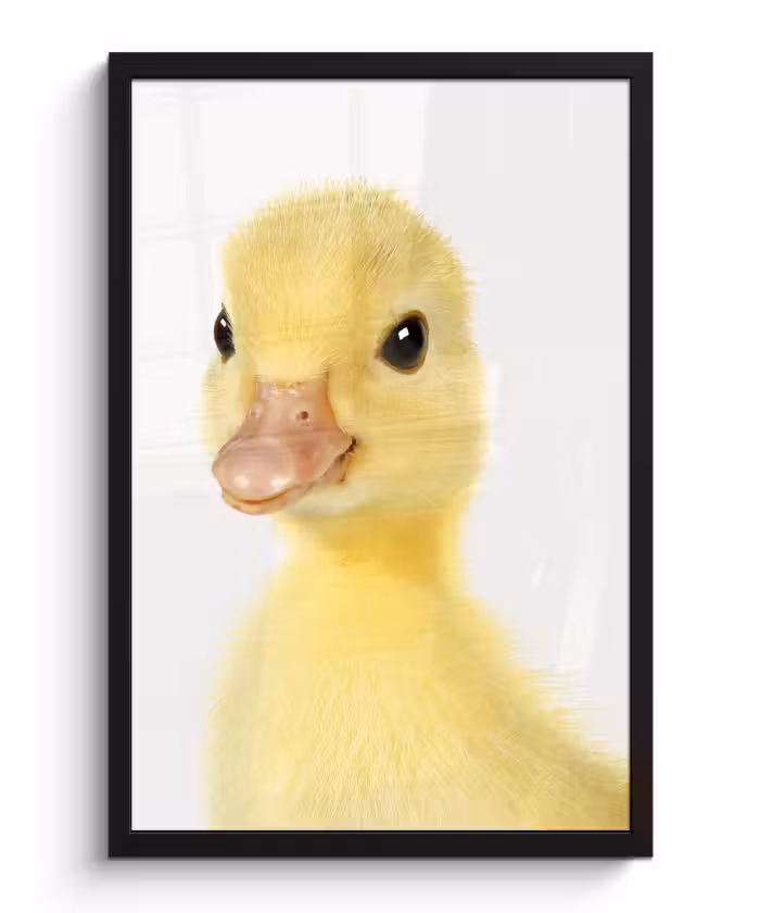 Poster met lijst - Eend - Kuiken - Lief  - Kinderen - Meisjes - Jongens
