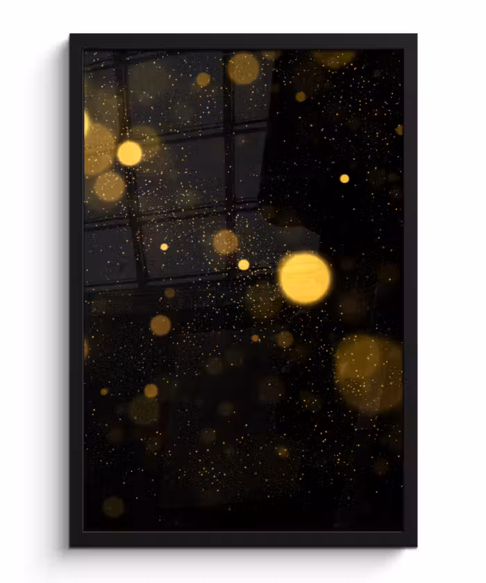 Poster met lijst - Goud - Abstract - Luxe - Zwart