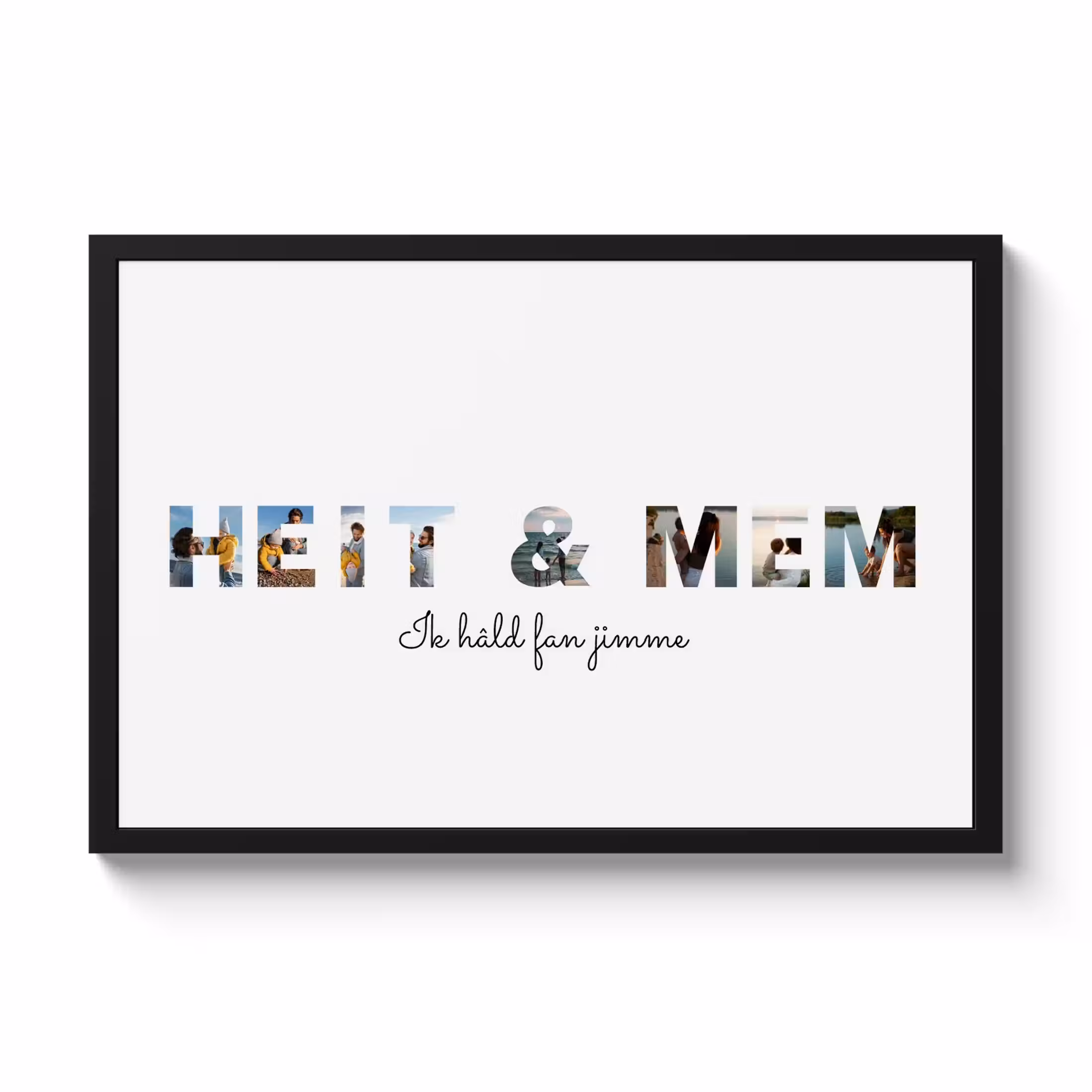 Foto in lijst - Heit & Mem