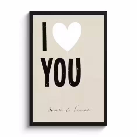 Foto in  lijst - I love you