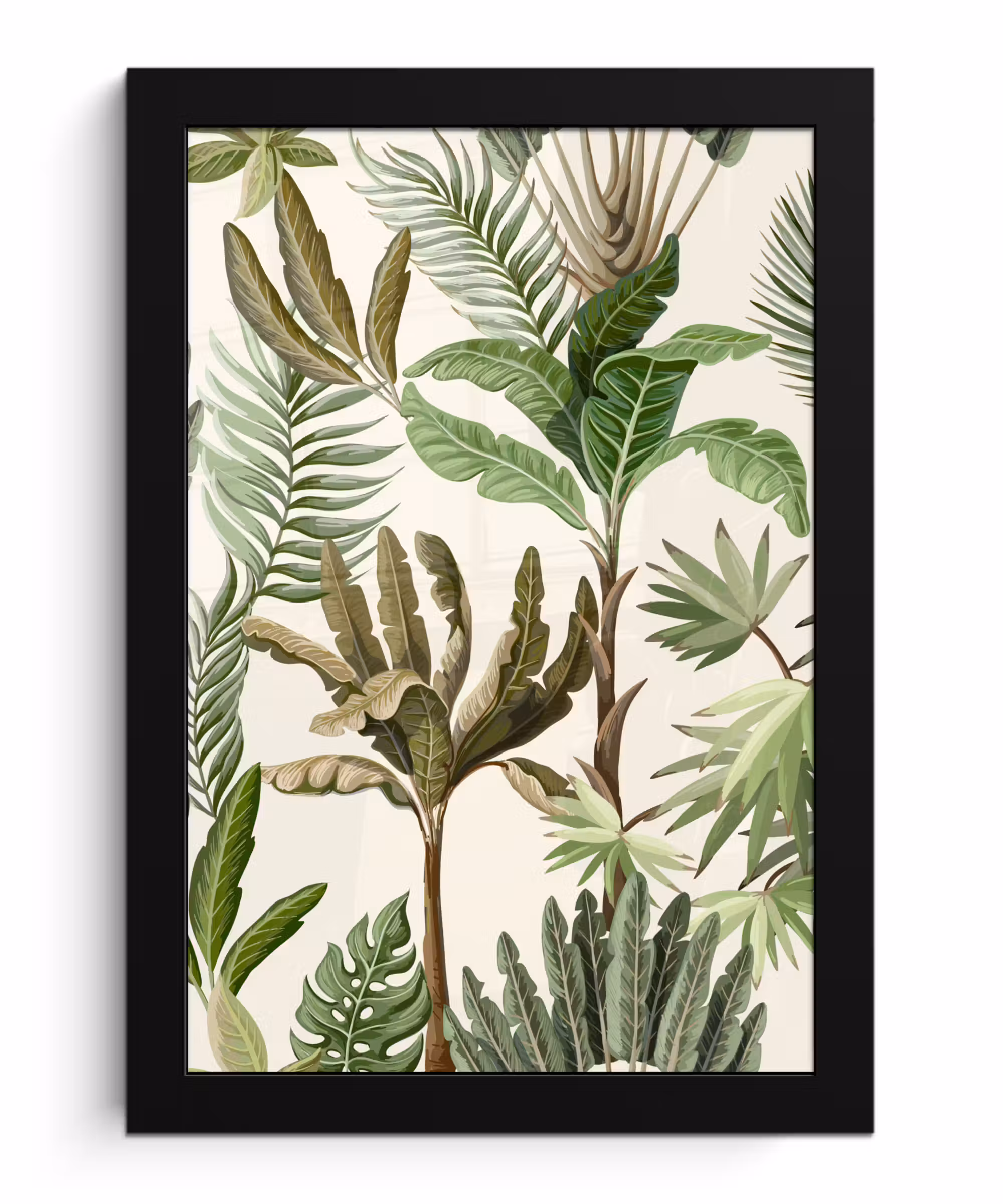 Poster met lijst - Jungle - Palmboom - Bananenplant - Kinderen - Natuur - Planten