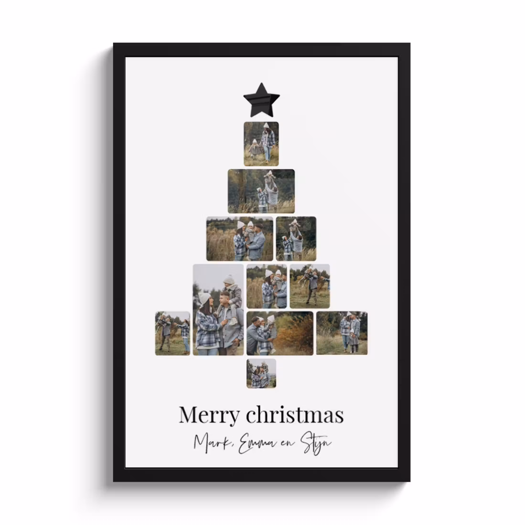 Foto in lijst – Kerstboom collage