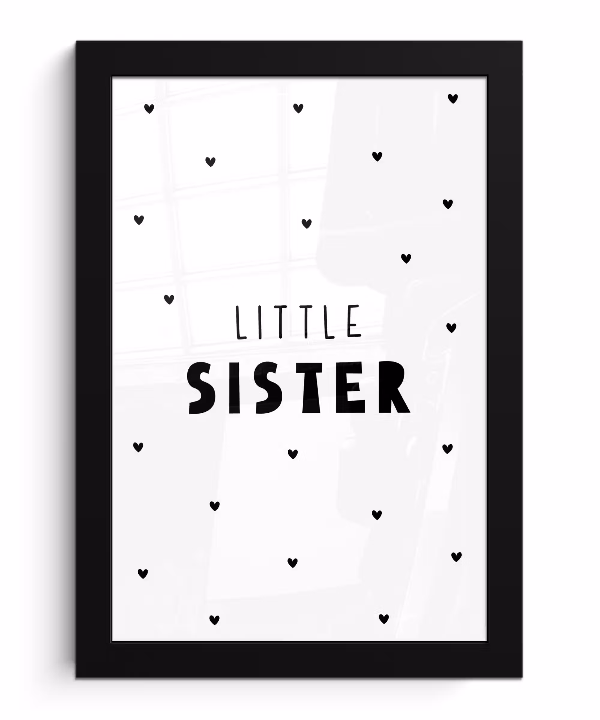 Poster met lijst - Meisjes - Zusje - Little sister - Spreuken - Quotes
