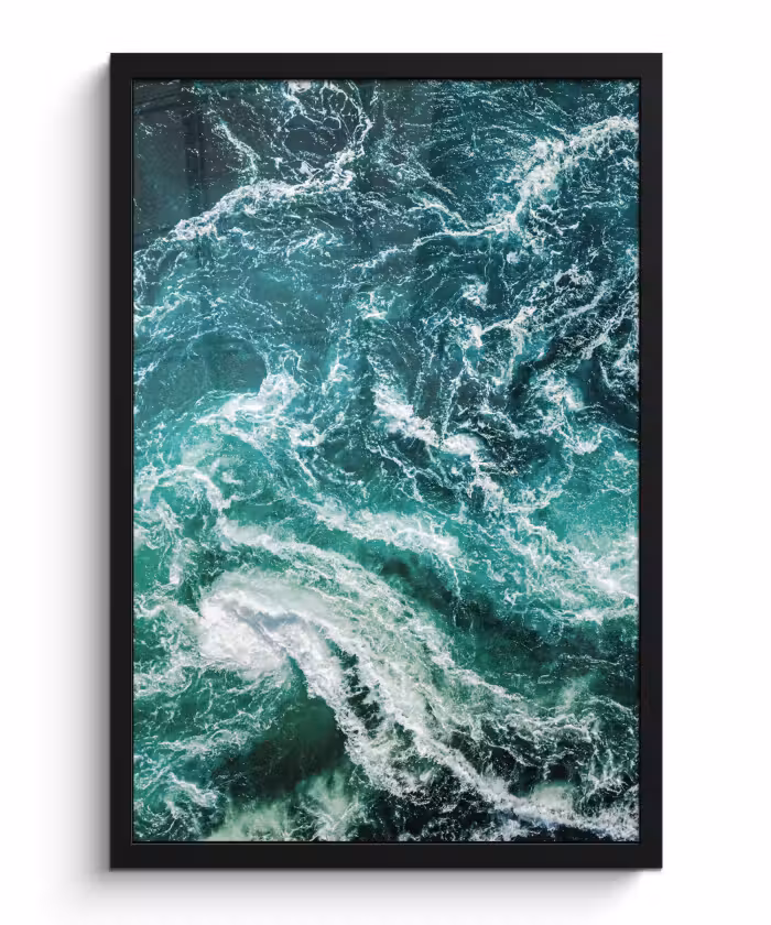 Poster met lijst - Oceaan - Water - Zee - Luxe - Groen - Turquoise
