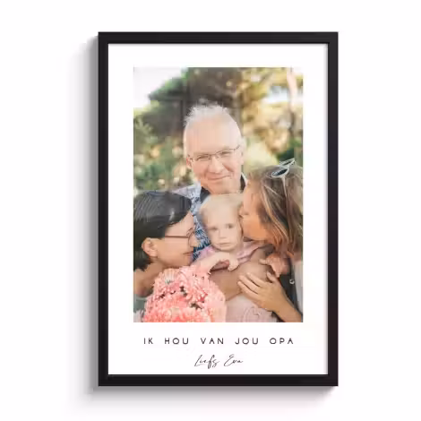 Foto in lijst opa en oma