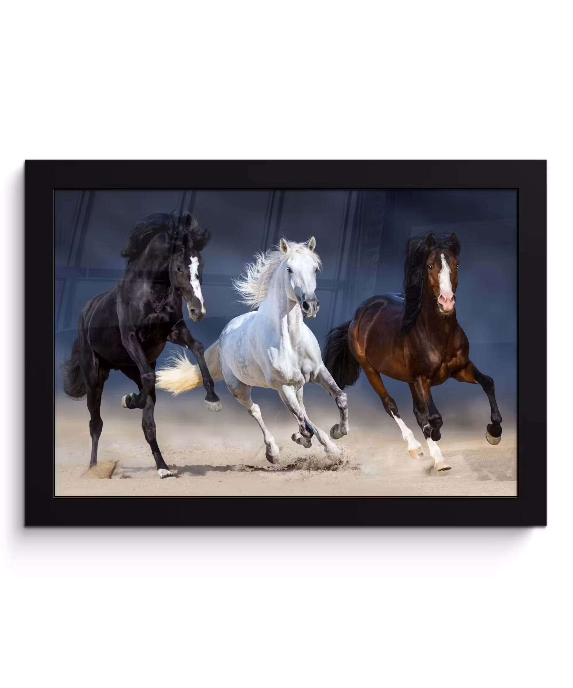 Poster met lijst - Paarden - Dieren - Zand