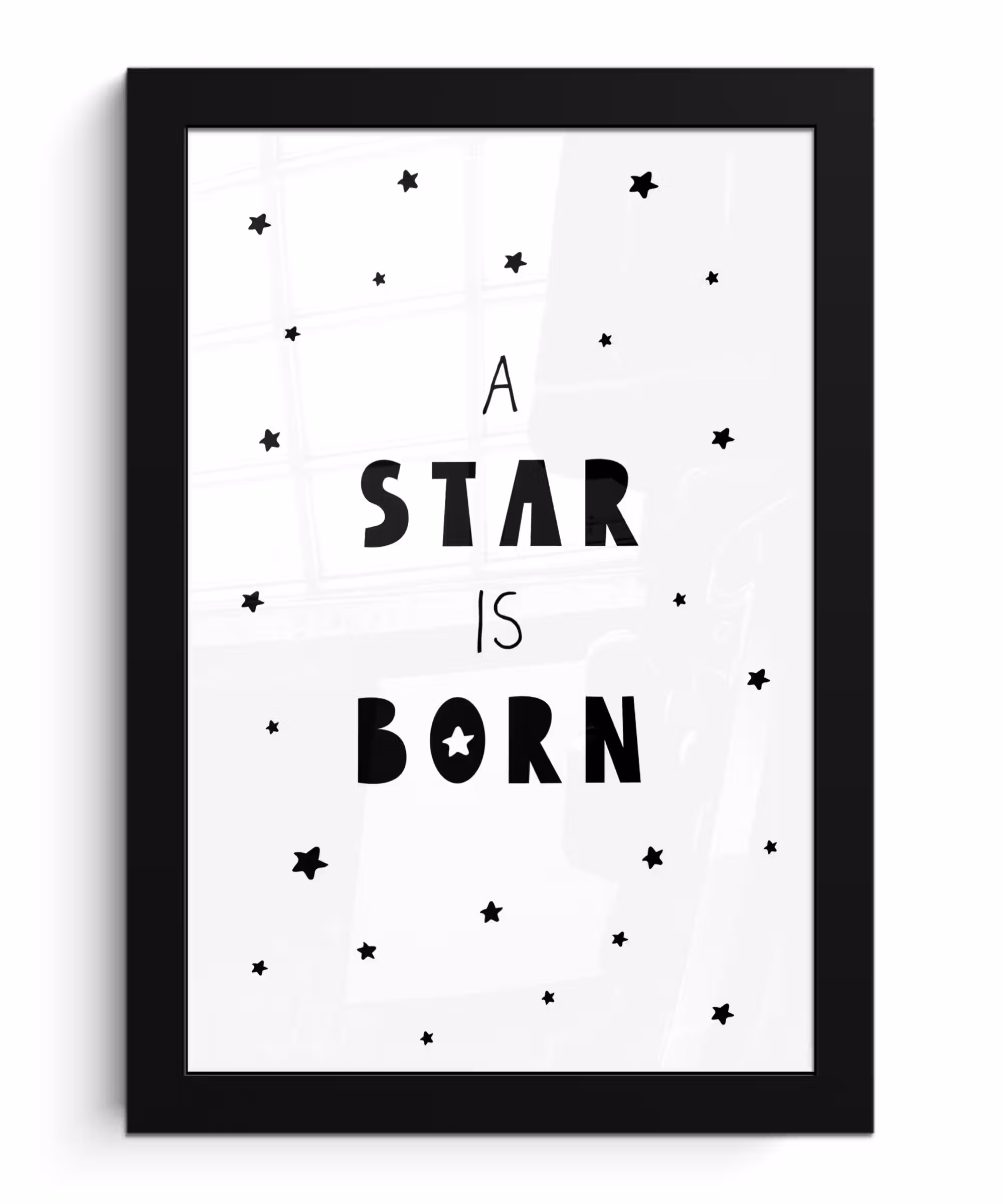 Poster met lijst - Quotes - A star is born - Baby - Kinderen - Spreuken