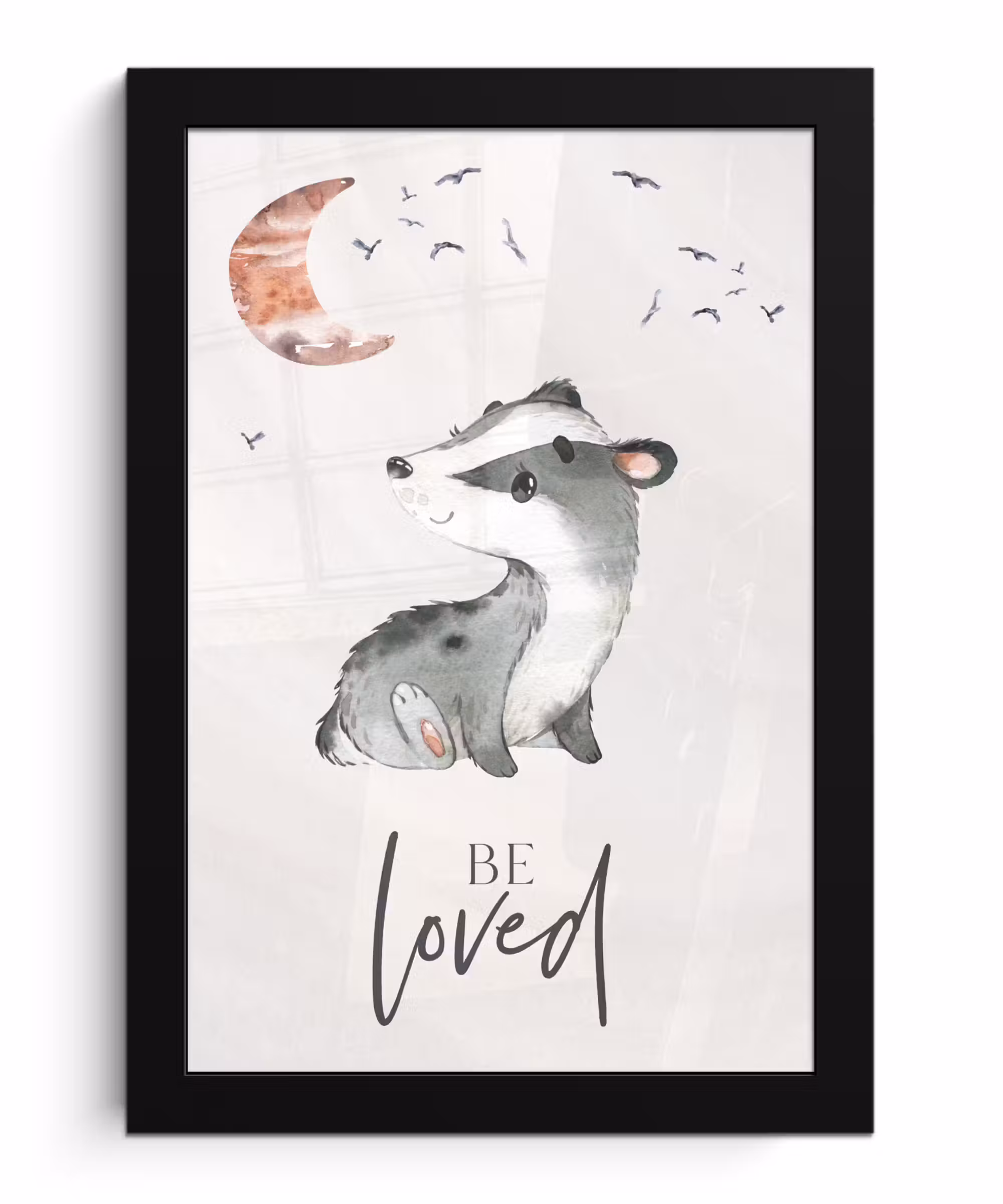 Poster met lijst - Quotes - Be loved - Spreuken - Kind - Jongens - Meisjes - Waterverf