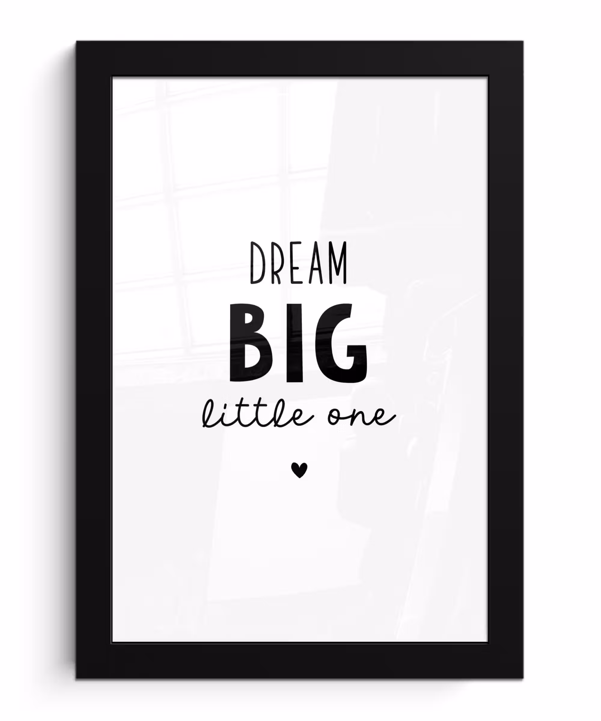 Poster met lijst - Quotes - Dream big little one - Spreuken - Baby - Dromen